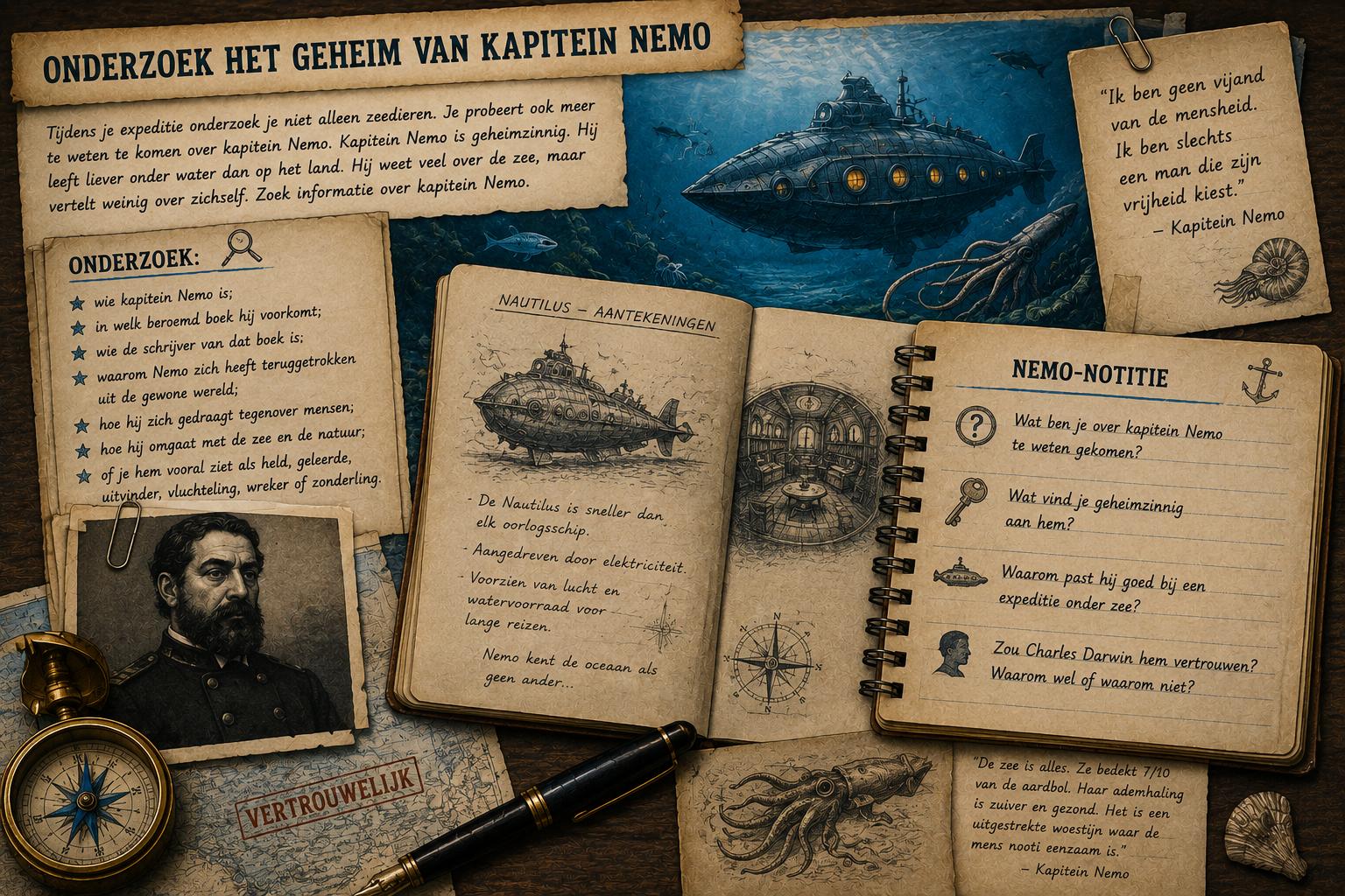 Onderzoek naar het geheim van kapitein Nemo