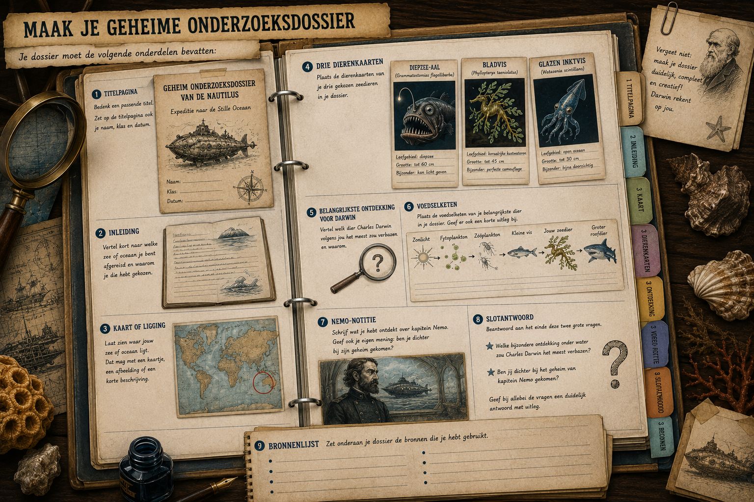 Onderdelen van het geheime onderzoeksdossier